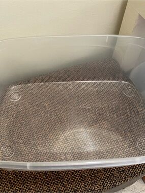 Clear Plastic Storage Bin - Transparent Home Organizer